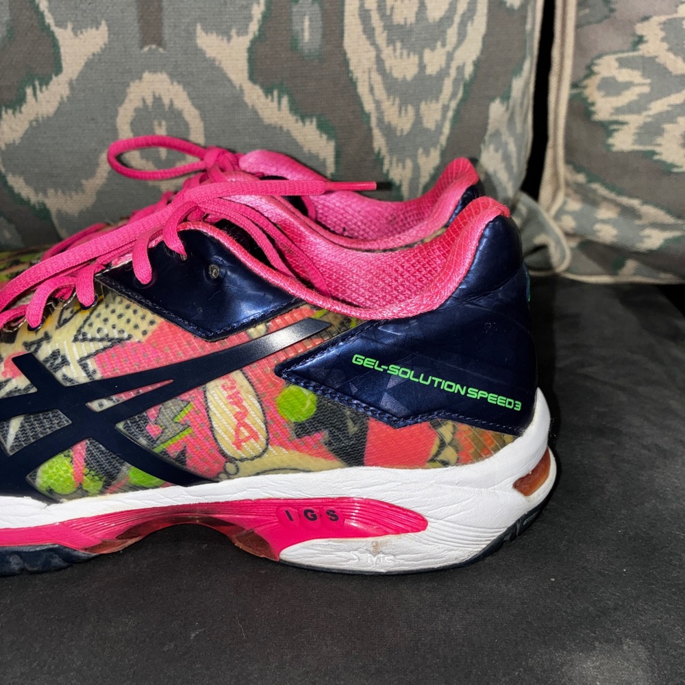 Asics Gel-Solution Speed 3 NYC Limited Edition Comic Print Tennis Shoes Womens - Picture 4 of 9
